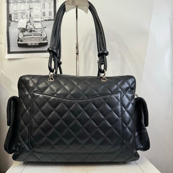 🔥CHANEL Cambon Ligne Black Quilted Leather Multipocket Reporter Bag - Picture 2 of 16